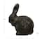 Hello Honey® 7" Distressed Black Cement Rabbit Statue